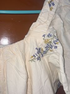 Cream Floral Print Maxi Dress
