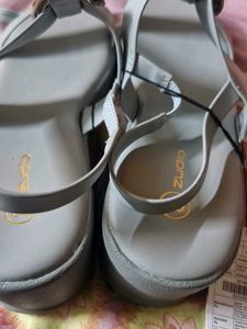 Stylish Grey Flat Sandals