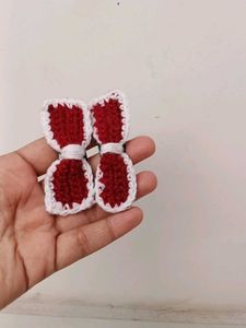 Cute Crochet Bow Hair Clips Set of 3