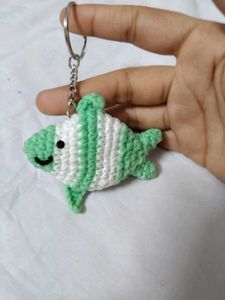 Crocheted Fish Keychain