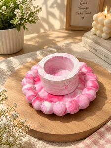 Bubble coaster with T light holder set