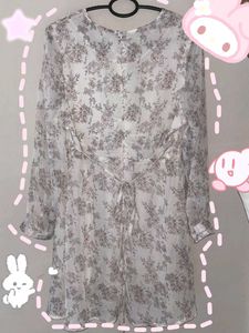 Chic Floral Print Mini Dress