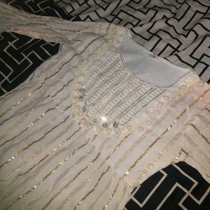 White Sequined Kurta