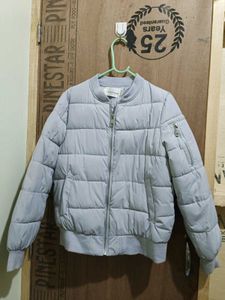 Light Blue Bomber Jacket