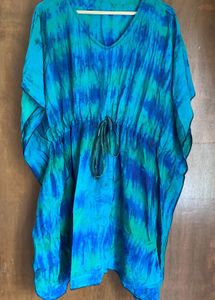 Bohemian Tie-Dye Kaftan Tunic Top