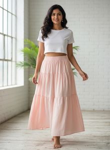 Light Pink Tiered Maxi Skirt (unused)