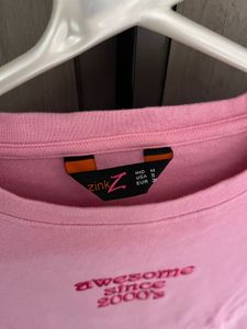 Pink Crop Top with Green Vest