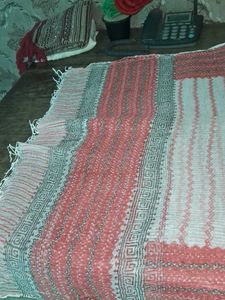 Red &amp; White Patterned Scarf