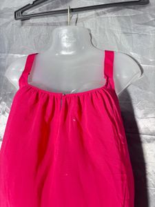Zara Vibrant Pink Spaghetti Strap Top