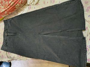 Black Denim Maxi Skirt