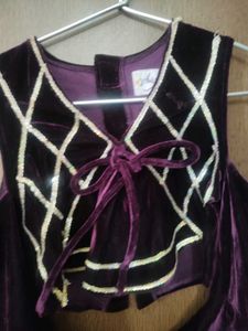 Velvet Party Crop Top high quality v