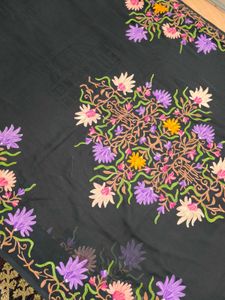 vintage pure Kashmiri hand work saree