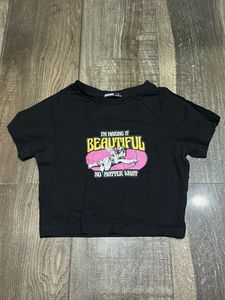 Graphic Print Crop T-Shirt
