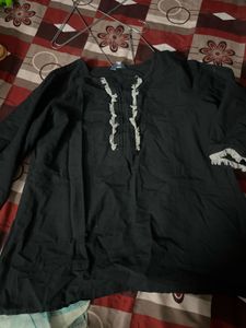 Black Kurta Set with Palazzo Pants