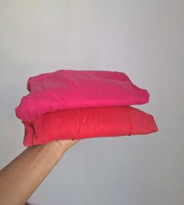 Women's Set of 2 Pink and Coral Leggings