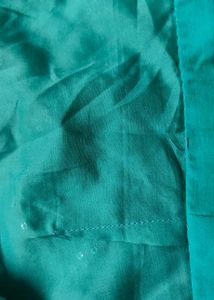 Green Embroidered net Saree &amp; Blouse