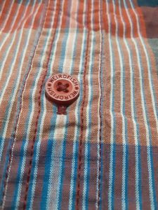 Best summer cotton Weird Fish Plaid Casual Shirt
