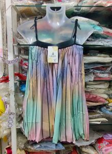 Boho Tie-Strap Multicolor Top
