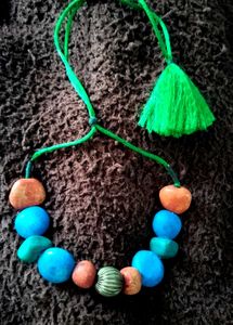 Beaded Boho stone Necklace