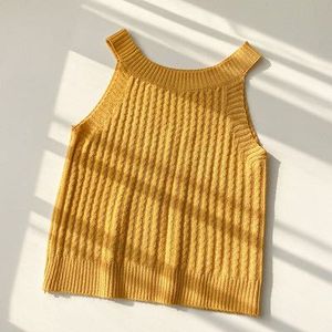 Yellow Ribbed Tank Tops (set of 2)