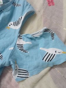 💞Cute Bird Print Cold Shoulder Dress