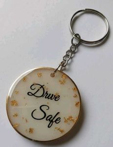 Drive Safe Resin Keychain