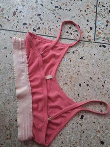 Coral Pink Sports Bra