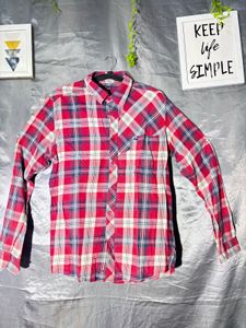 Quik silver Classic Red Plaid Long Sleeve Shirt