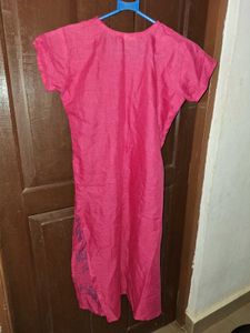 Vibrant Pink Floral Kurta