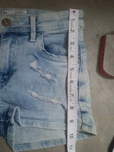 Lee Cooper blue Distressed Denim Shorts