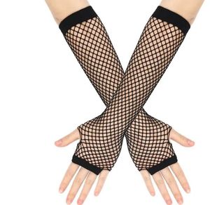 Goth Fishnet Fingerless Gloves
