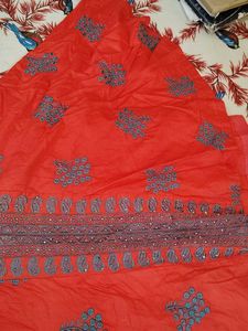 232.Beautiful Red Ethnic Gown