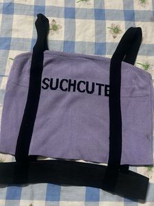 Cute Lilac "SUCHCUTE" Crop Top