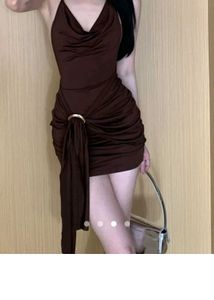 Open back tank dress