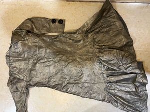 Metallic Gold Ruffle Dress