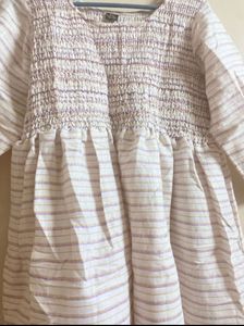 Striped Smocked Midi Dress . size - XXL