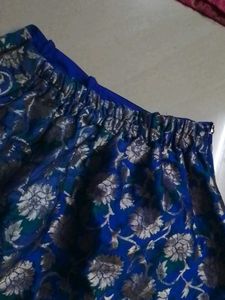 Pink And Blue Lehnaga Without Duppatta