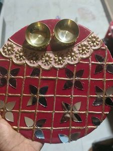 Decorative pooja with Mirror Work
