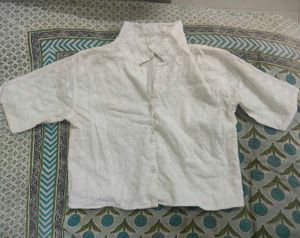 Chic White Broderie Anglaise Top