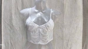 I. RUCHED sheer top
