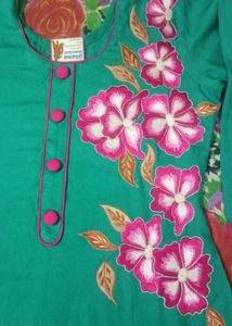 Sea Green Embroidered Kurti (Unused)
