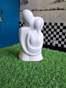 Modern White Couple Sculpture