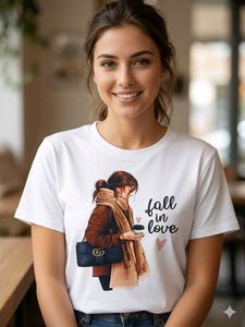 Cute Fall In Love Graphic T-Shirt