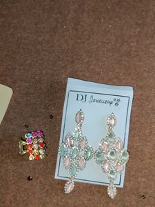 Chandelier Earrings &amp; Hair Clip Set