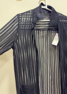 Sheer Striped Duster Cardigan
