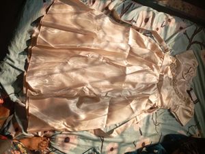 Elegant Cream Satin Dress