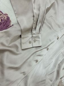 Elegant Beige Button-Up Shirt