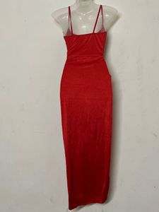 PADDED Pintresty Red Ruched Midi Dress