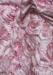 Elegant Pink Ruffled Gown