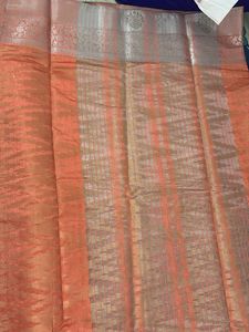 Elegant peach- coral saree new with tag